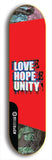 Love Hope Unity #9: Black Logo Skateboard Deck