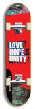 Love Hope Unity #9: Black Logo Skateboard Deck