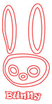 Bunny #1: Red Logo Skateboard Deck