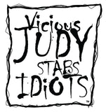 Vicious Judy Stabs Idiots #5: Limited Edition, Blue Logo Skateboard Deck