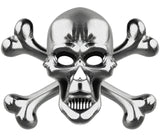 Chrome skull and crossbones. BellyRash xBones logo.