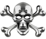 Chrome skull and crossbones. BellyRash xBones logo.