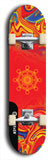 Skateboard deck: Limited edition, North American maple skateboard deck designed by underground artist BellyRash - available widths 7.5 to 8.5 inches in both mellow concave and steep concave shapes. Artwork: DHARMAMECHANIC logo brand popsicle-shaped deck 