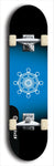 Skateboard deck: Limited edition, North American maple skateboard deck designed by underground artist BellyRash - available widths 7.5 to 8.5 inches in both mellow concave and steep concave shapes. Artwork: DHARMAMECHANIC logo brand popsicle-shaped deck 