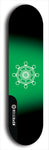 Skateboard deck: Limited edition, North American maple skateboard deck designed by underground artist BellyRash - available widths 7.5 to 8.5 inches in both mellow concave and steep concave shapes. Artwork: DHARMAMECHANIC logo brand popsicle-shaped deck 