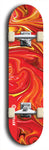 Limited edition, North American maple skateboard deck designed by underground artist BellyRash - available widths 7.5 to 8.5 inches in both mellow concave and steep concave shapes. Artwork: ABEX LIQUID brand popsicle-shaped with a multi-colored swirling patterned background