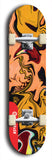 Skateboard deck: Limited edition, North American maple skateboard deck designed by underground artist BellyRash - available widths 7.5 to 8.5 inches in both mellow concave and steep concave shapes. Artwork: ABEX LIQUID brand popsicle-shaped with a multi-colored swirling patterned background