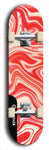 Skateboard deck: Limited edition, North American maple skateboard deck designed by underground artist BellyRash - available widths 7.5 to 8.5 inches in both mellow concave and steep concave shapes. Artwork: ABEX LIQUID brand popsicle-shaped with a multi-colored swirling patterned background