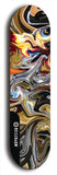 Skateboard deck: Limited edition, North American maple skateboard deck designed by underground artist BellyRash - available widths 7.5 to 8.5 inches in both mellow concave and steep concave shapes. Artwork: ABEX LIQUID brand popsicle-shaped with a multi-colored swirling patterned background