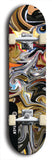 Skateboard deck: Limited edition, North American maple skateboard deck designed by underground artist BellyRash - available widths 7.5 to 8.5 inches in both mellow concave and steep concave shapes. Artwork: ABEX LIQUID brand popsicle-shaped with a multi-colored swirling patterned background