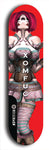 Skateboard deck: Limited edition, North American maple skateboard deck designed by underground artist BellyRash - available widths 7.5 to 8.5 inches in both mellow concave and steep concave shapes. Artwork: XOMFUG logo brand popsicle-shaped deck