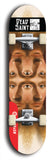 Skateboard deck: Limited edition, North American maple skateboard deck designed by underground artist BellyRash - available widths 7.5 to 8.5 inches in both mellow concave and steep concave shapes. Artwork: DEAD SAINT logo brand popsicle-shaped deck 