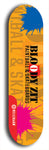 Skateboard deck: Limited edition, North American maple skateboard deck designed by underground artist BellyRash - available widths 7.5 to 8.5 inches in both mellow concave and steep concave shapes. Artwork: BLOODY ZIT logo brand popsicle-shaped deck with big BLOODY ZIT LOGO