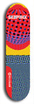 Skateboard deck: Limited edition, North American maple skateboard deck designed by underground artist BellyRash - available widths 7.5 to 8.5 inches in both mellow concave and steep concave shapes. Artwork: SK8PUNX logo brand popsicle-shaped deck