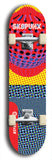 Skateboard deck: Limited edition, North American maple skateboard deck designed by underground artist BellyRash - available widths 7.5 to 8.5 inches in both mellow concave and steep concave shapes. Artwork: SK8PUNX logo brand popsicle-shaped deck