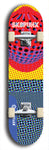 Skateboard deck: Limited edition, North American maple skateboard deck designed by underground artist BellyRash - available widths 7.5 to 8.5 inches in both mellow concave and steep concave shapes. Artwork: SK8PUNX logo brand popsicle-shaped deck