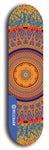 Skateboard deck: Limited edition, North American maple skateboard deck designed by underground artist BellyRash - available widths 7.5 to 8.5 inches in both mellow concave and steep concave shapes. Artwork: DHARMAMECHANIC logo brand popsicle-shaped deck 