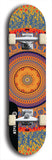 Skateboard deck: Limited edition, North American maple skateboard deck designed by underground artist BellyRash - available widths 7.5 to 8.5 inches in both mellow concave and steep concave shapes. Artwork: DHARMAMECHANIC logo brand popsicle-shaped deck 