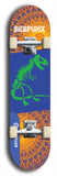 Skateboard deck: Limited edition, North American maple skateboard deck designed by underground artist BellyRash - available widths 7.5 to 8.5 inches in both mellow concave and steep concave shapes. Artwork: SK8PUNX logo brand popsicle-shaped deck