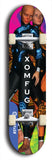 Skateboard deck: Limited edition, North American maple skateboard deck designed by underground artist BellyRash - available widths 7.5 to 8.5 inches in both mellow concave and steep concave shapes. Artwork: XOMFUG logo brand popsicle-shaped deck