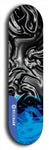 Skateboard deck: Limited edition, North American maple skateboard deck designed by underground artist BellyRash - available widths 7.5 to 8.5 inches in both mellow concave and steep concave shapes. Artwork: ABEX LIQUID brand popsicle-shaped with a multi-colored swirling patterned background
