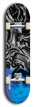 Skateboard deck: Limited edition, North American maple skateboard deck designed by underground artist BellyRash - available widths 7.5 to 8.5 inches in both mellow concave and steep concave shapes. Artwork: ABEX LIQUID brand popsicle-shaped with a multi-colored swirling patterned background