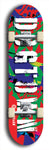 Skateboard deck: Limited edition, North American maple skateboard deck designed by underground artist BellyRash - available widths 7.5 to 8.5 inches in both mellow concave and steep concave shapes. Artwork: TYPE 1 logo brand popsicle-shaped deck