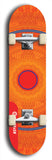 Skateboard deck: Limited edition, North American maple skateboard deck designed by underground artist BellyRash - available widths 7.5 to 8.5 inches in both mellow concave and steep concave shapes. Artwork: DHARMAMECHANIC logo brand popsicle-shaped deck 