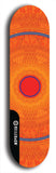 Skateboard deck: Limited edition, North American maple skateboard deck designed by underground artist BellyRash - available widths 7.5 to 8.5 inches in both mellow concave and steep concave shapes. Artwork: DHARMAMECHANIC logo brand popsicle-shaped deck 