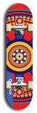 Skateboard deck: Limited edition, North American maple skateboard deck designed by underground artist BellyRash - available widths 7.5 to 8.5 inches in both mellow concave and steep concave shapes. Artwork: DHARMAMECHANIC logo brand popsicle-shaped deck 