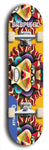 Skateboard deck: Limited edition, North American maple skateboard deck designed by underground artist BellyRash - available widths 7.5 to 8.5 inches in both mellow concave and steep concave shapes. Artwork: SK8PUNX logo brand popsicle-shaped deck