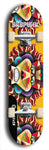 Skateboard deck: Limited edition, North American maple skateboard deck designed by underground artist BellyRash - available widths 7.5 to 8.5 inches in both mellow concave and steep concave shapes. Artwork: SK8PUNX logo brand popsicle-shaped deck