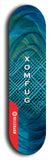 Skateboard deck: Limited edition, North American maple skateboard deck designed by underground artist BellyRash - available widths 7.5 to 8.5 inches in both mellow concave and steep concave shapes. Artwork: XOMFUG logo brand popsicle-shaped deck