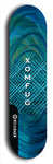 Skateboard deck: Limited edition, North American maple skateboard deck designed by underground artist BellyRash - available widths 7.5 to 8.5 inches in both mellow concave and steep concave shapes. Artwork: XOMFUG logo brand popsicle-shaped deck