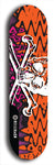 Skateboard deck: Limited edition, North American maple skateboard deck designed by underground artist BellyRash - available widths 7.5 to 8.5 inches in both mellow concave and steep concave shapes. Artwork: TYPE 1 logo brand popsicle-shaped deck