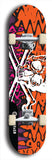 Skateboard deck: Limited edition, North American maple skateboard deck designed by underground artist BellyRash - available widths 7.5 to 8.5 inches in both mellow concave and steep concave shapes. Artwork: TYPE 1 logo brand popsicle-shaped deck