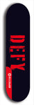 Skateboard deck: Limited edition, North American maple skateboard deck designed by underground artist BellyRash - available widths 7.5 to 8.5 inches in both mellow concave and steep concave shapes. Artwork: DEFYANT GIANT logo brand popsicle-shaped deck