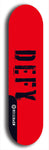 Skateboard deck: Limited edition, North American maple skateboard deck designed by underground artist BellyRash - available widths 7.5 to 8.5 inches in both mellow concave and steep concave shapes. Artwork: DEFYANT GIANT logo brand popsicle-shaped deck