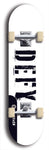 Skateboard deck: Limited edition, North American maple skateboard deck designed by underground artist BellyRash - available widths 7.5 to 8.5 inches in both mellow concave and steep concave shapes. Artwork: DEFYANT GIANT logo brand popsicle-shaped deck