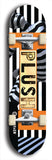 Skateboard deck: Limited edition, North American maple skateboard deck designed by underground artist BellyRash - available widths 7.5 to 8.5 inches in both mellow concave and steep concave shapes. Artwork: PLUSH logo brand popsicle-shaped deck