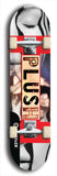 Skateboard deck: Limited edition, North American maple skateboard deck designed by underground artist BellyRash - available widths 7.5 to 8.5 inches in both mellow concave and steep concave shapes. Artwork: PLUSH logo brand popsicle-shaped deck