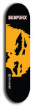 Skateboard deck: Limited edition, North American maple skateboard deck designed by underground artist BellyRash - available widths 7.5 to 8.5 inches in both mellow concave and steep concave shapes. Artwork: SK8PUNX logo brand popsicle-shaped deck