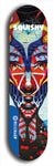 Skateboard deck: Limited edition, North American maple skateboard deck designed by underground artist BellyRash - available widths 7.5 to 8.5 inches in both mellow concave and steep concave shapes. Artwork: SQUISHY logo brand popsicle-shaped deck