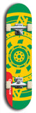 Skateboard deck: Limited edition, North American maple skateboard deck designed by underground artist BellyRash - available widths 7.5 to 8.5 inches in both mellow concave and steep concave shapes. Artwork: DHARMAMECHANIC logo brand popsicle-shaped deck 