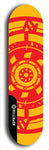 Skateboard deck: Limited edition, North American maple skateboard deck designed by underground artist BellyRash - available widths 7.5 to 8.5 inches in both mellow concave and steep concave shapes. Artwork: DHARMAMECHANIC logo brand popsicle-shaped deck 