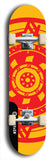 Skateboard deck: Limited edition, North American maple skateboard deck designed by underground artist BellyRash - available widths 7.5 to 8.5 inches in both mellow concave and steep concave shapes. Artwork: DHARMAMECHANIC logo brand popsicle-shaped deck 