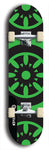 Skateboard deck: Limited edition, North American maple skateboard deck designed by underground artist BellyRash - available widths 7.5 to 8.5 inches in both mellow concave and steep concave shapes. Artwork: DHARMAMECHANIC logo brand popsicle-shaped deck 