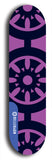 Skateboard deck: Limited edition, North American maple skateboard deck designed by underground artist BellyRash - available widths 7.5 to 8.5 inches in both mellow concave and steep concave shapes. Artwork: DHARMAMECHANIC logo brand popsicle-shaped deck 