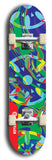 Skateboard deck: Limited edition, North American maple skateboard deck designed by underground artist BellyRash - available widths 7.5 to 8.5 inches in both mellow concave and steep concave shapes. Artwork: DHARMAMECHANIC logo brand popsicle-shaped deck 