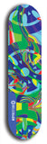 Skateboard deck: Limited edition, North American maple skateboard deck designed by underground artist BellyRash - available widths 7.5 to 8.5 inches in both mellow concave and steep concave shapes. Artwork: DHARMAMECHANIC logo brand popsicle-shaped deck 